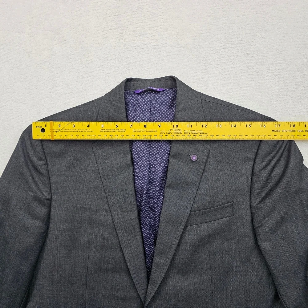 Ted Baker Endurance Blazer Mens 36S Charcoal Grey 100% Wool Jay CT‎ Suit Jacket